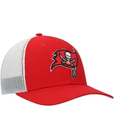 Youth Boys and Girls '47 Brand Red, White Tampa Bay Buccaneers Adjustable Trucker Hat