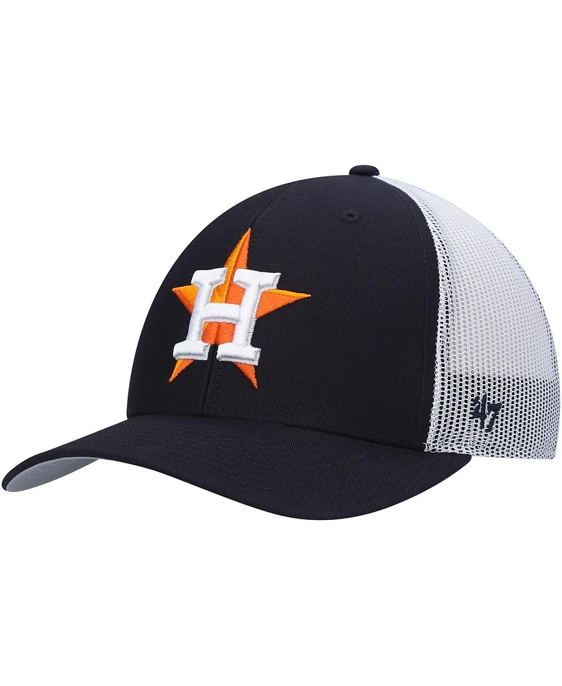 Men's '47 Brand Navy, White Houston Astros Primary Logo Trucker Snapback Hat