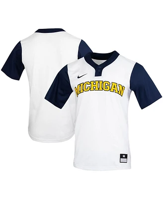 Men's and Women's Nike White Michigan Wolverines Replica Softball Jersey