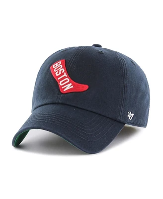 Men's '47 Brand Navy Boston Red Sox Cooperstown Collection Franchise Logo Fitted Hat