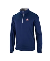 Men's Columbia Navy Columbus Blue Jackets Wickham Hills Omni-Wick Quarter-Zip Jacket