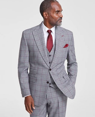 Tayion Collection Men's Classic-Fit Plaid Suit Jacket