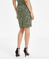 Anne Klein Women's Printed Pull-On Pencil Skirt