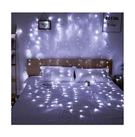 Twinkle Star Curtain String Lights 8 Modes Fairy Hanging for Home Decor 6.6FT x 9.8FT