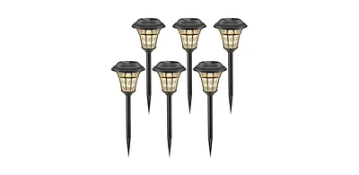 Maggift 6-Pack Waterproof Solar Path Lights for Outdoor Spaces