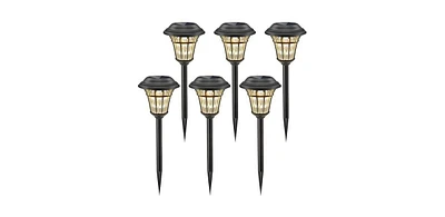 Maggift 6-Pack Solar Path Lights: Waterproof, Yard Lighting