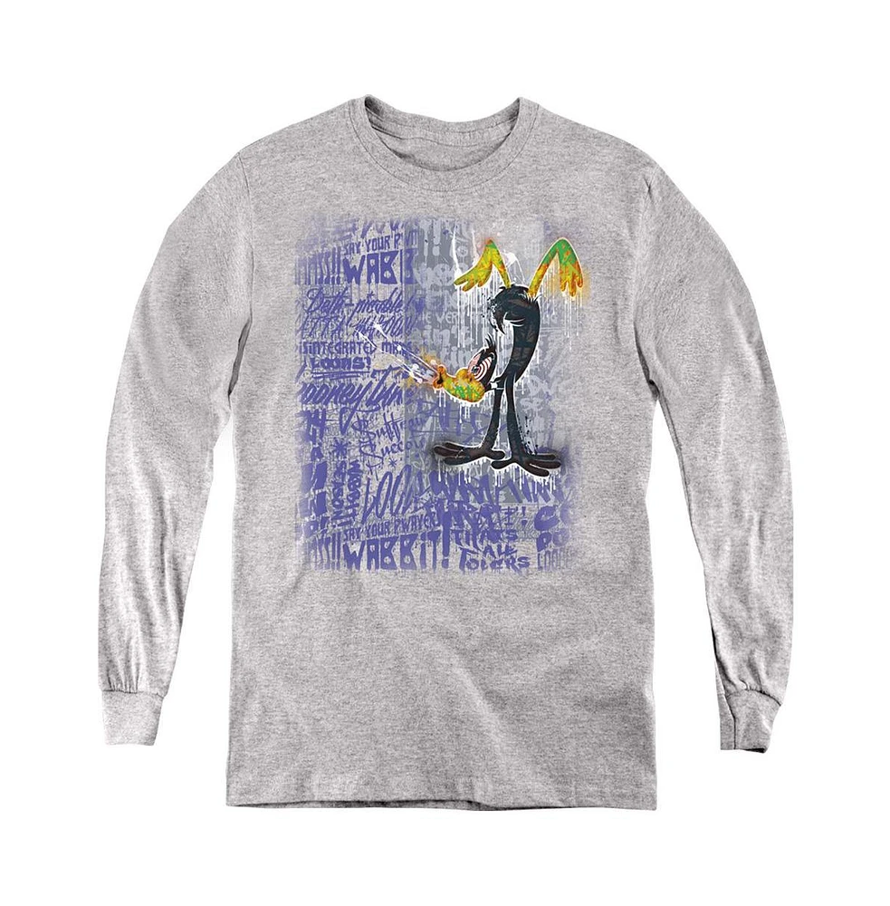 Looney Tunes Boys Youth Graffiti Duck Long Sleeve Sweatshirt