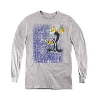 Looney Tunes Boys Youth Graffiti Duck Long Sleeve Sweatshirt