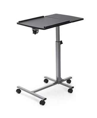 Slickblue Adjustable Angle Height Rolling Laptop Table