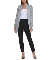 Dkny Petite Plaid Topper Jacket