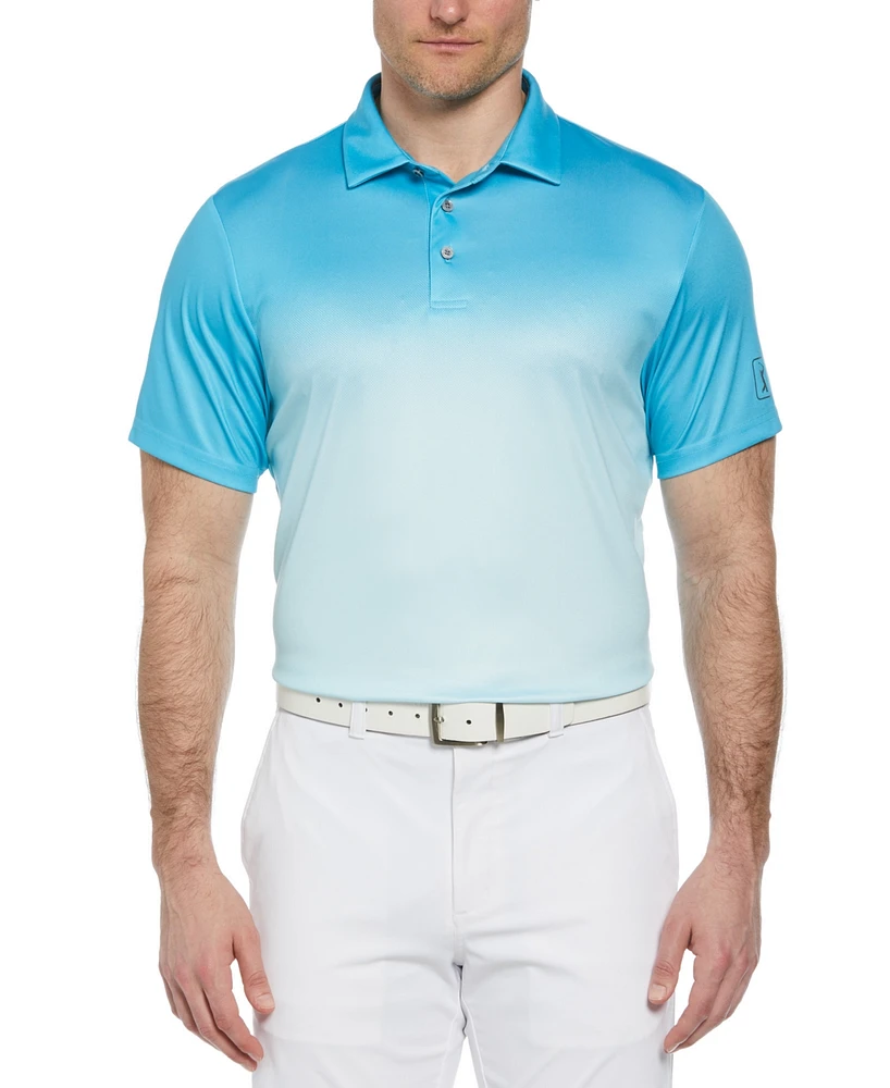 Pga Tour Men's Ombre Short Sleeve Performance Polo Shirt