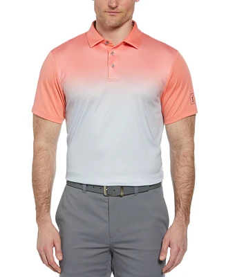 Pga Tour Men's Ombre Short Sleeve Performance Polo Shirt