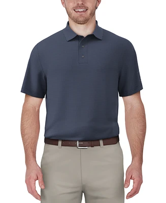 Pga Tour Men's Short-Sleeve Mini-Check Performance Polo Shirt