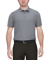 Pga Tour Men's Short-Sleeve Mini-Check Performance Polo Shirt