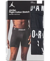 Jordan Men's 2-Pack Cotton Flight Essentials Logo Print Boxer Briefs