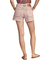 Lucky Brand Women's Cut-Hem High-Rise Denim Mom Shorts