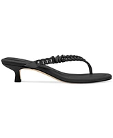 Michael Kors Zaza Slip On Embellished Thong Kitten-Heel Sandals