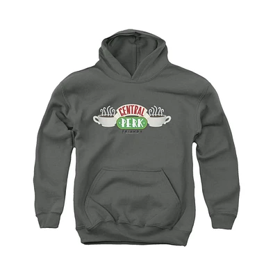 Friends Boys Youth Central Perk Logo Pull Over Hoodie / Hooded Sweatshirt