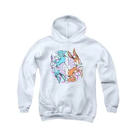 Looney Tunes Boys Youth Wacky Wabbit Pull Over Hoodie / Hooded Sweatshirt