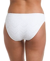 La Blanca Women's Salt Textured Hipster Bikini Bottoms