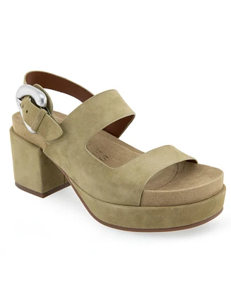 Aerosoles Women's Clarkson Buckle Strap Platform Sandals