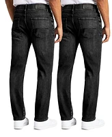 Blu Rock Men's Flex Stretch Slim Straight Jeans, Pack of 2