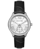 Michael Kors Women's Sage Three-Hand Croco Embossed Leather Watch 38mm