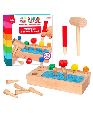 Sense & Grow Wooden Screw Toy For 3+