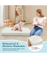 Slickblue Toddler Dual Sided Pack and Play Baby Mattress Pad with Removable Washable Cover