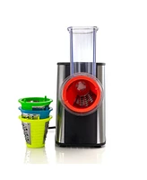 Megachef 4 in 1 Stainless Steel Electric Salad Maker, Salad Shooter, Shredder, Slicer, Chopper and Shooter