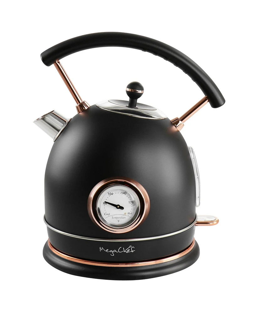 MegaChef 1.8 Liter Half Circle Electric Kettle with Thermostat