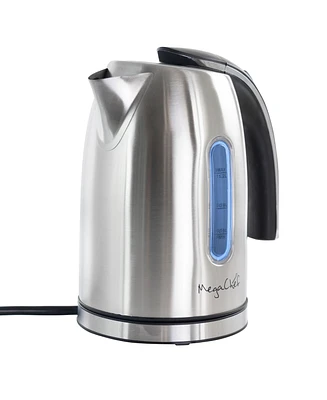 MegaChef 1.2 Quart Steel Electric Tea Kettle