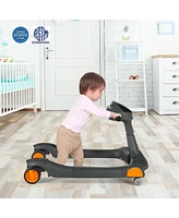 2-in-1 Foldable Activity Push Walker with Adjustable Height