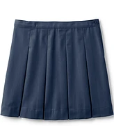 Lands' End Big Girls School Uniform Poly-Cotton Box Pleat Skirt Top of Knee