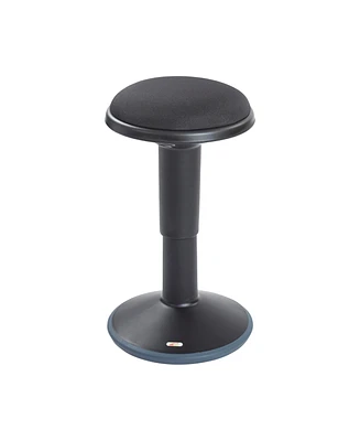 ECR4Kids Sitwell Wobble Stool with Cushion, Adjustable Height, Active Seating, Light Grey