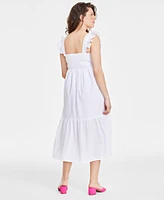 On 34th Women's Cotton Smocked Midi Dress