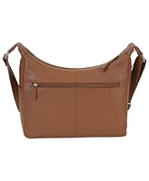 Mancini Pebble June Leather Crossbody Handbag