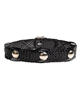 Sam Edelman Women's Western Leather Braided Concho Belt