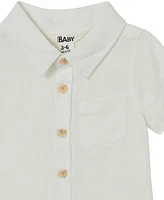 Cotton On Baby Boys Leonard Linen Button Down Shirt