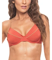 Guria Beachwear Women's Contrast Detail Underwire Bikini Top