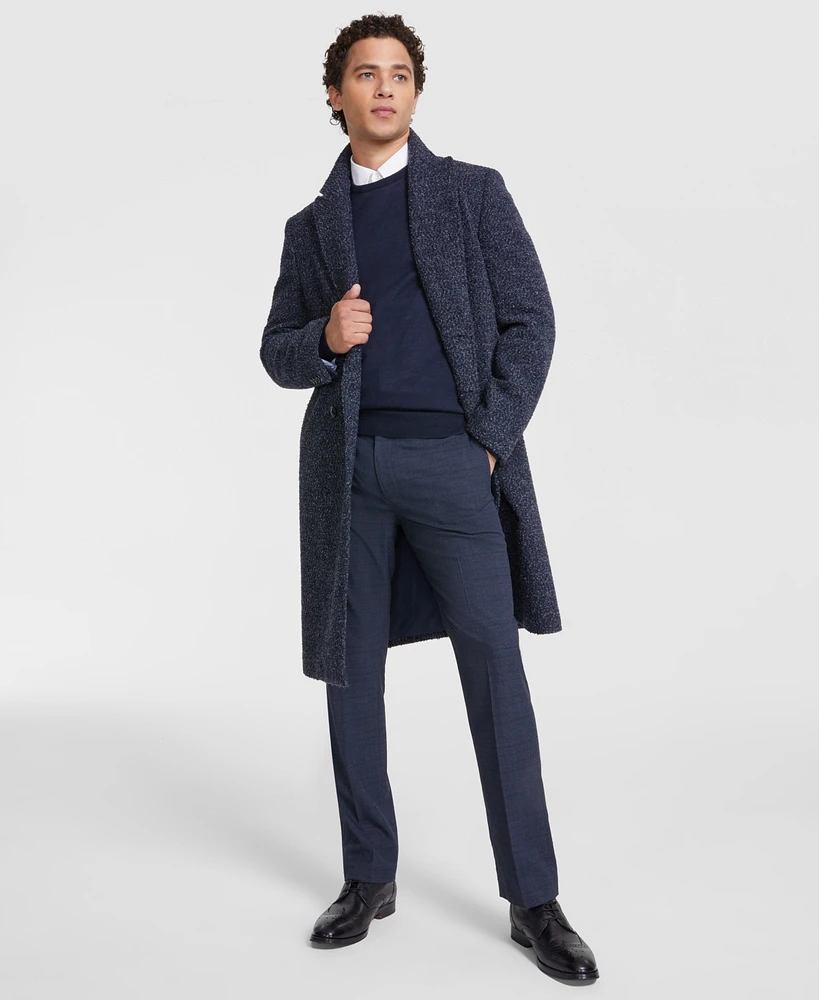 Tommy Hilfiger Men's Modern-Fit Blue Overcoat