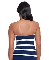 Lauren Ralph Women's Striped Halter-Neck Lace-Up Tankini