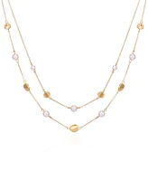 T Tahari Gold-Tone Imitation Pearl Layered Necklace