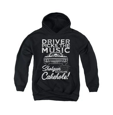 Supernatural Boys Youth Driver Picks Music Pull Over Hoodie / Hooded Sweatshirt