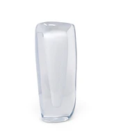 Vivience 11.5"H White Inner Double Wall Glass Vase