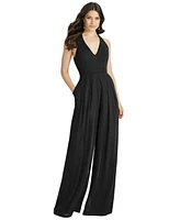 Dessy Collection V-Neck Wide-Leg Jumpsuit