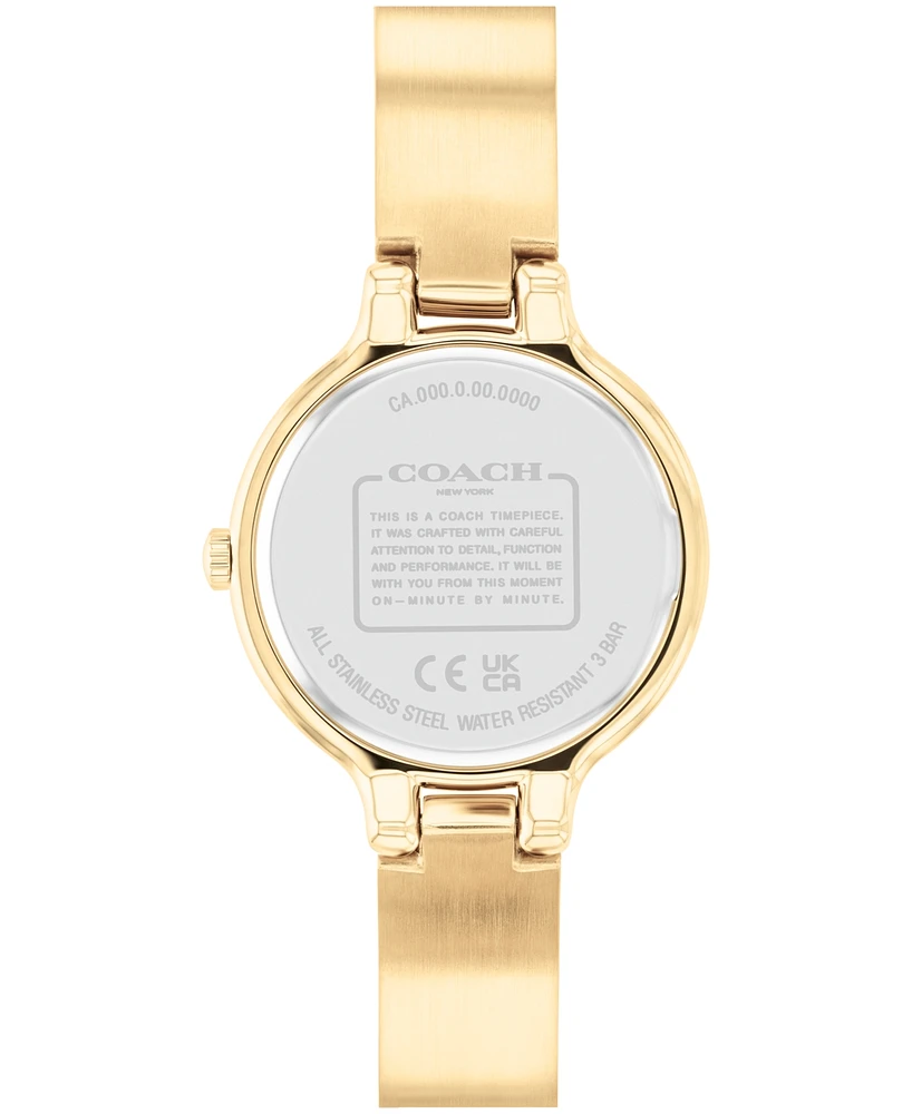 Coach Women's Chelsea Gold-Tone and Bronze Signature C Bangle Watch 27mm