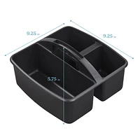 ECR4Kids 3-Compartment Storage Caddy, Grey, 6-Pack