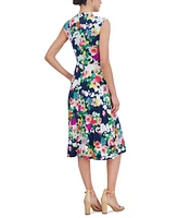 Jessica Howard Petite Floral Surplice-Neck Dress