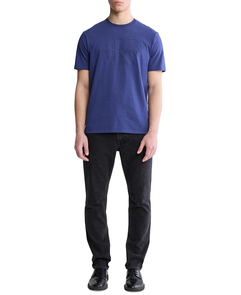 Calvin Klein Men's Regular-Fit Embossed Monogram Logo Graphic T-Shirt